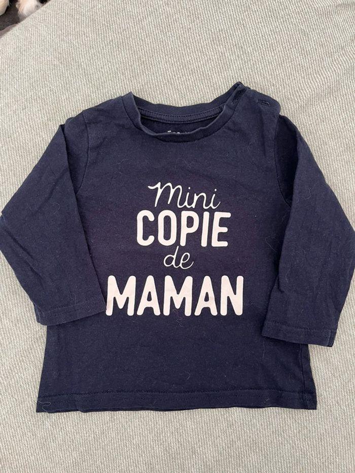 T-shirt manches longues « Mini copie de maman » - photo numéro 1