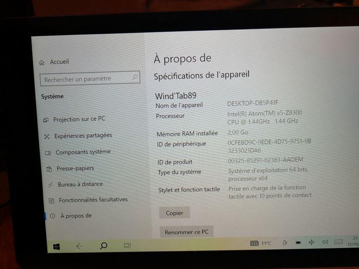 Tablette Storex Wind Tab 8.9'' Windows 10 / 32 Go Wi-Fi / Intel Atom x5-Z8300, Quad-core 1,8 GHz - photo numéro 7