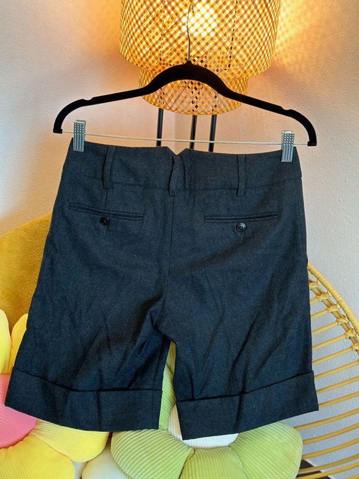 Short Comptoir des Cotonniers en laine gris chiné noir, taille 36 - photo numéro 4