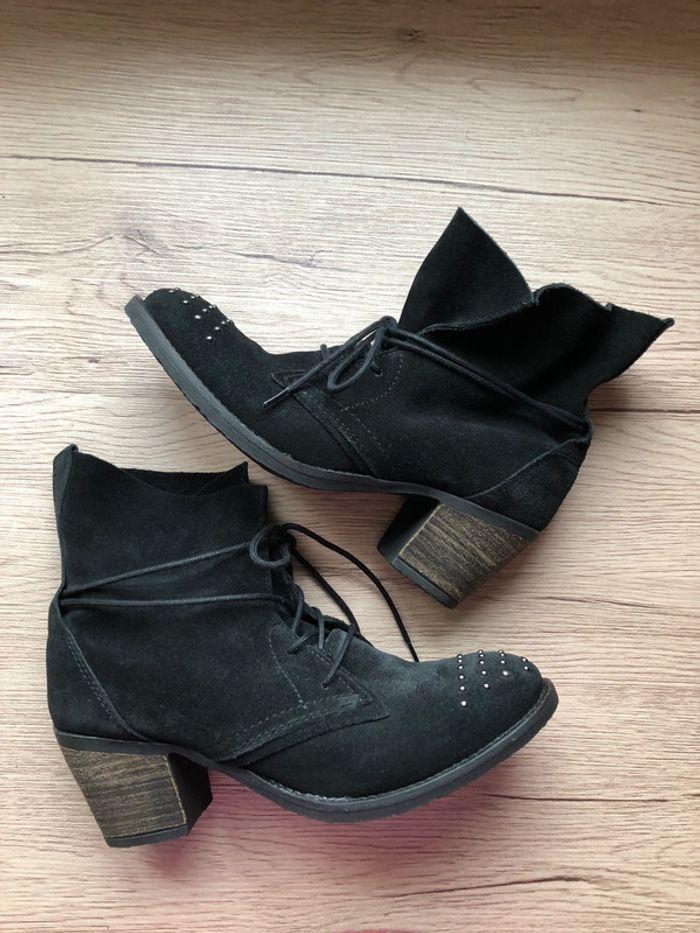 Bottines 👢 Retournables 🖤 Daim - photo numéro 2