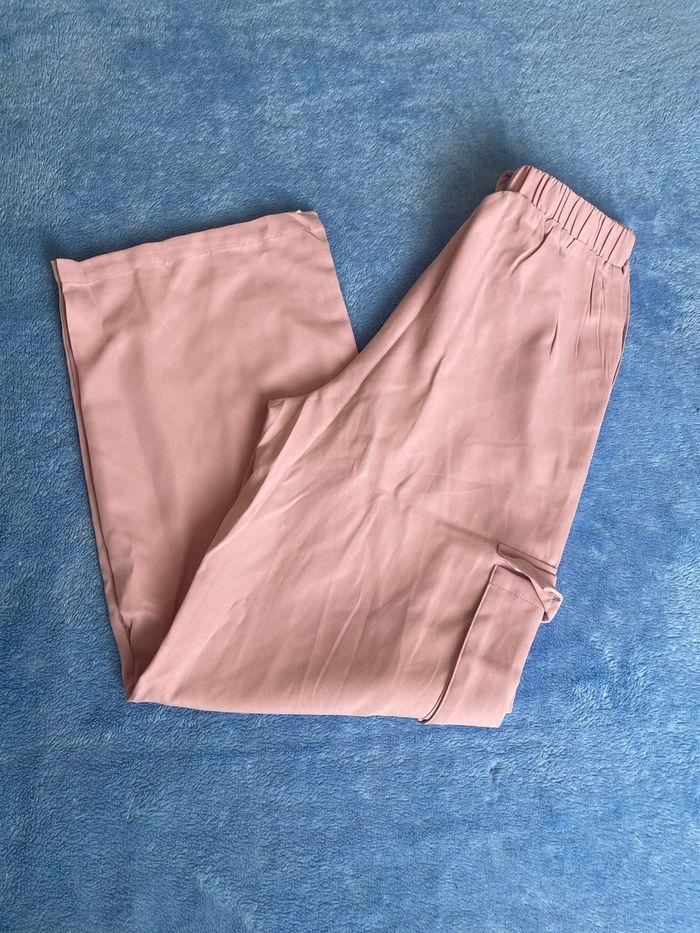 Pantalon cargo fille rose 12/13 ans - photo numéro 2