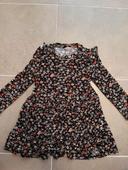 Robe fluide motif floral 3/4 ans