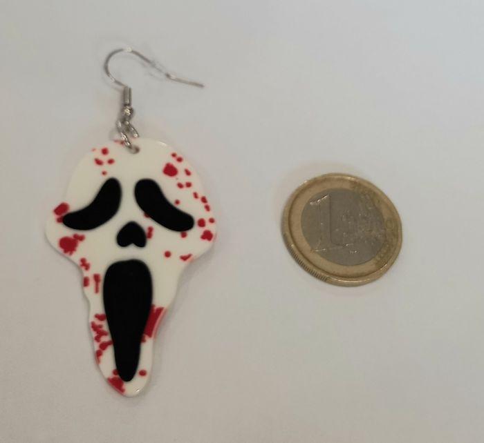 Boucles d'oreilles scream halloween - photo numéro 3