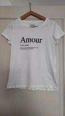 tee shirt blanc Amour