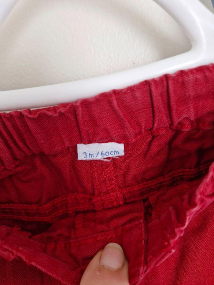 Pantalon bébé fille Rouge 3 mois 60 cm Petit Bateau - photo numéro 2