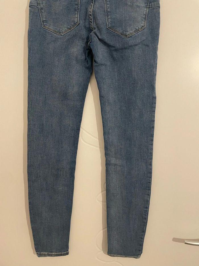 Jean bleu clair extensible taille haute coupe skinny mango taille 36 - photo numéro 7