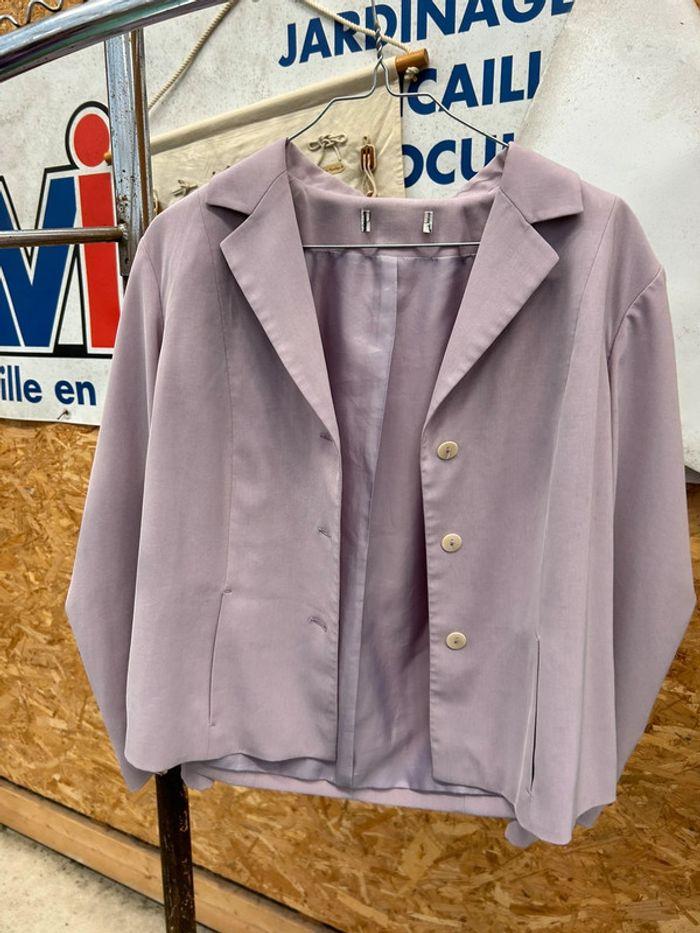 Veste blazer couleur lila - photo numéro 3