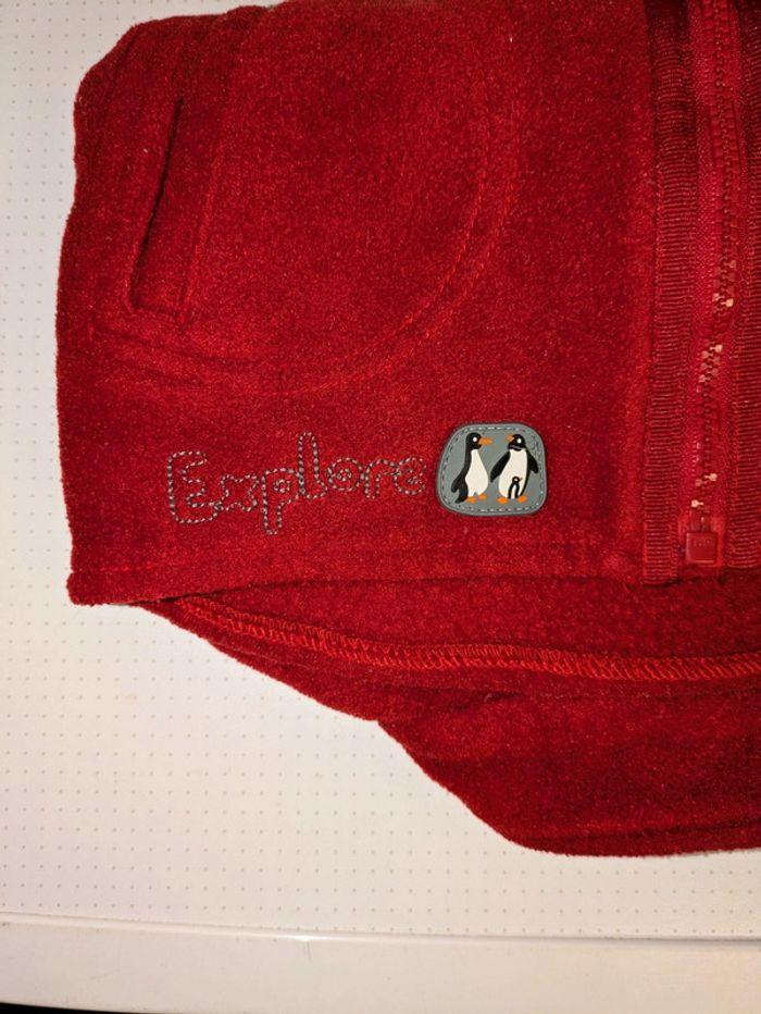 Polaire pull zippé rouge DPAM Taille 18 mois - photo numéro 4