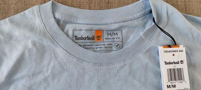 T-shirt bleu marque Timberland pour homme taille M - photo numéro 4