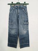 Jean enfant style cargo - bleu jean - 5/6 ans - Skhuaban Denim