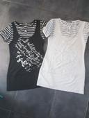 Blouse noire et blouse blanche