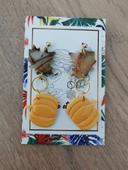 Boucles d'oreilles citrouille