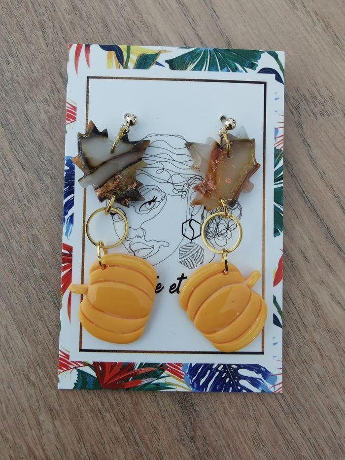 Boucles d'oreilles citrouille