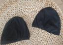 Lot de 2 bonnets de bain noir enfant