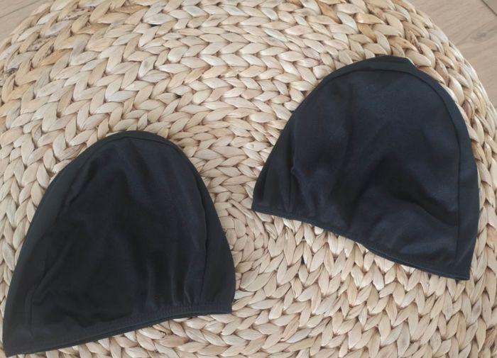 Lot de 2 bonnets de bain noir enfant - photo numéro 1