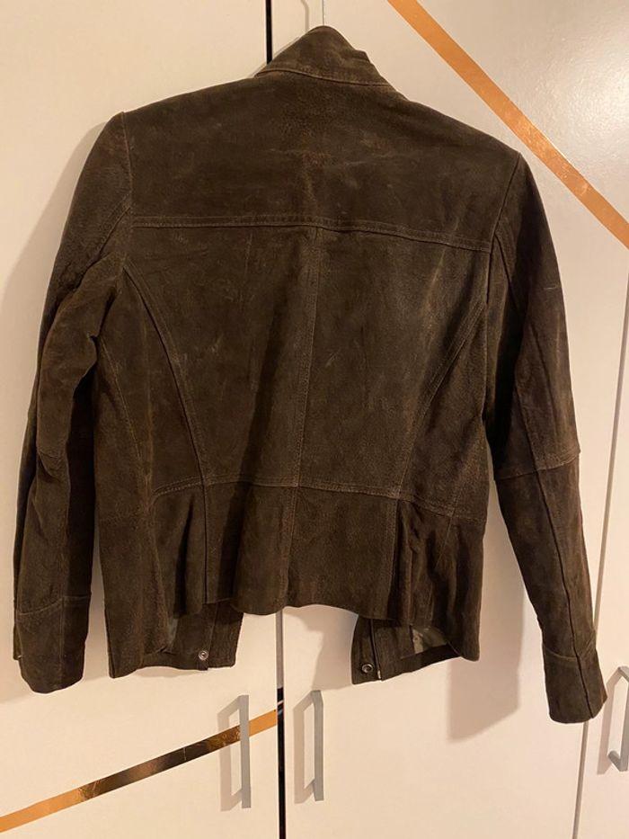 Veste en cuir taille 38-40 la redoute - photo numéro 2