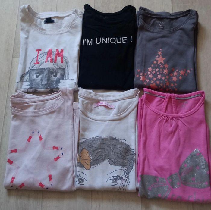 Lot de 6 tee-shirts manches longues fille en taille 5 ans