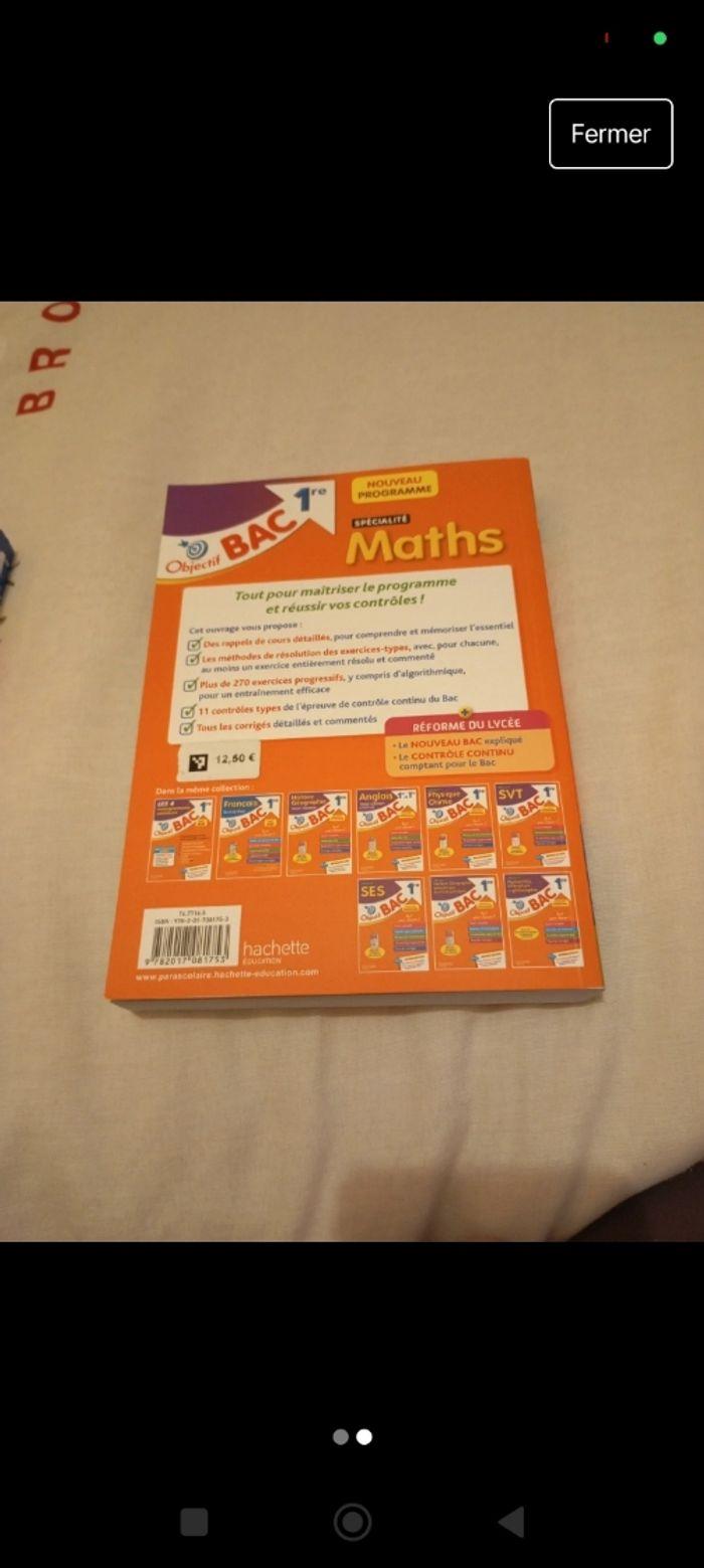 Livre de maths 1 ère neuf - photo numéro 2