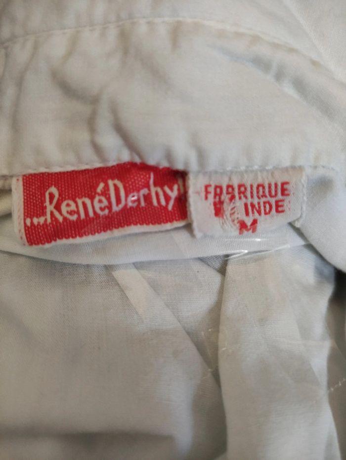 Chemise René Derhy Blanc broderies Taille M - photo numéro 4