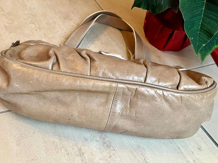 Sac Longchamp en cuir beige - photo numéro 5