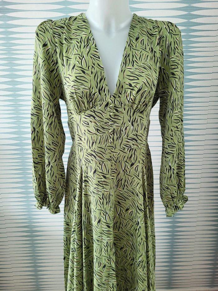 Robe longue verte à motifs modèle Elvalia taille XL By One Loicïa Curve neuve avec étiquette - photo numéro 3