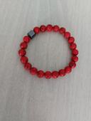 Bracelet perles rouges