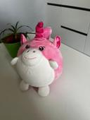 Peluche boule licorne rose et blanche a mémoire de forme NEUVE