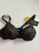 Soutien gorge noir et beige, Rose rouge gorge taille 95B, neuf, valeur 45€