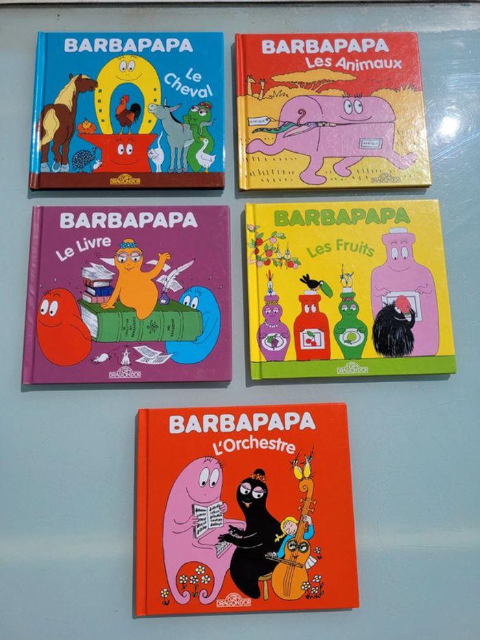 5 livres Barbapapa : Les Animaux, Le Cheval 🐎,  Le Livre, Les fruits 🍒 L'Orchestre 🎼 - photo numéro 1