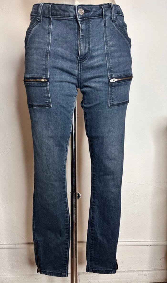 Jean cargo stretch ikks slim 7/8ème taille 40 - photo numéro 1