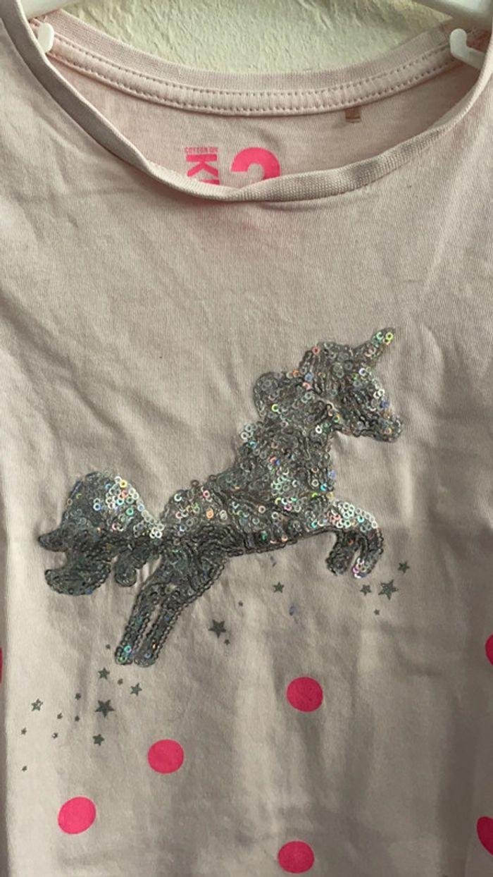 Teeshirt ML licorne 3 ans - photo numéro 2