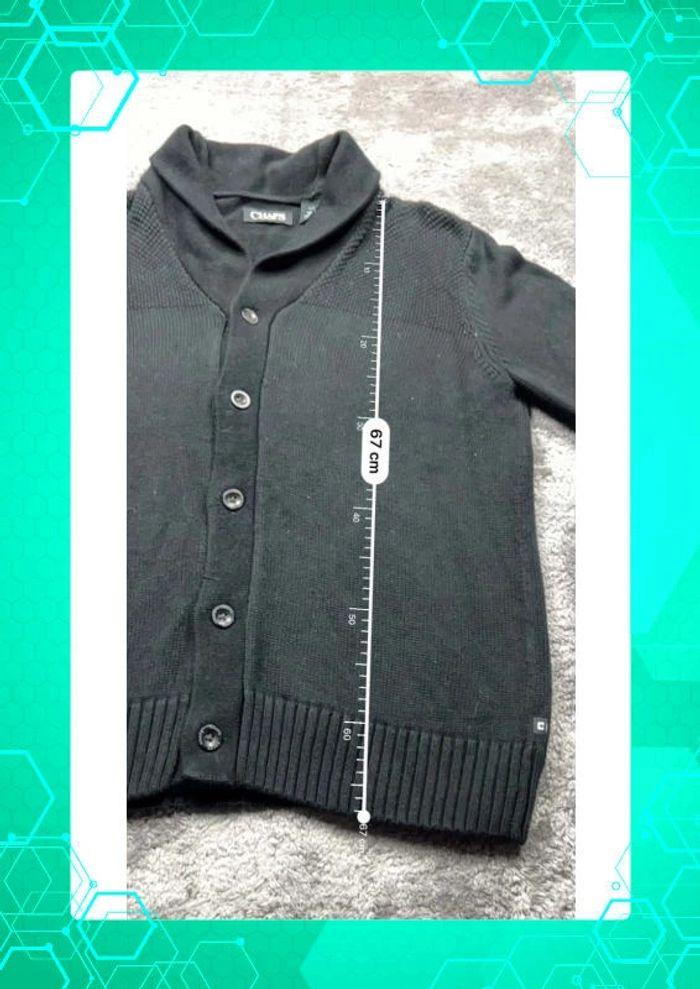 👕 Cardigan Gilet Chaps Noir Taille L 👕 - photo numéro 3