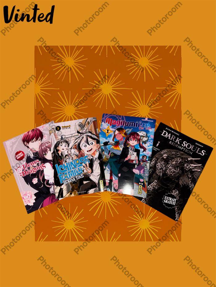 Lots de 5 extraits de mangas - Tous genres - photo numéro 1