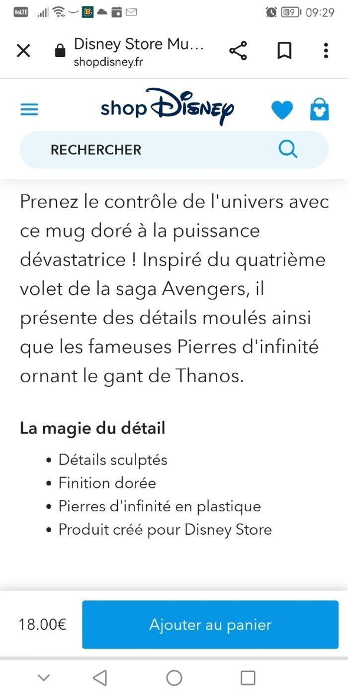 Mug Marvel Disney - photo numéro 6