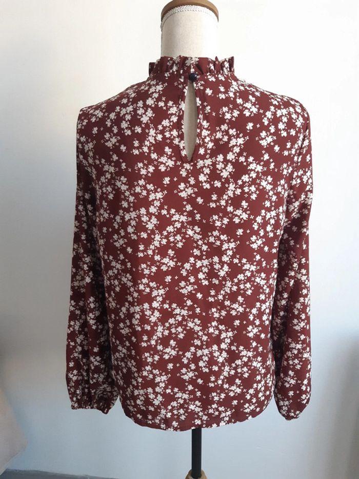 Blouse marron fleurs Shein T36 - photo numéro 4