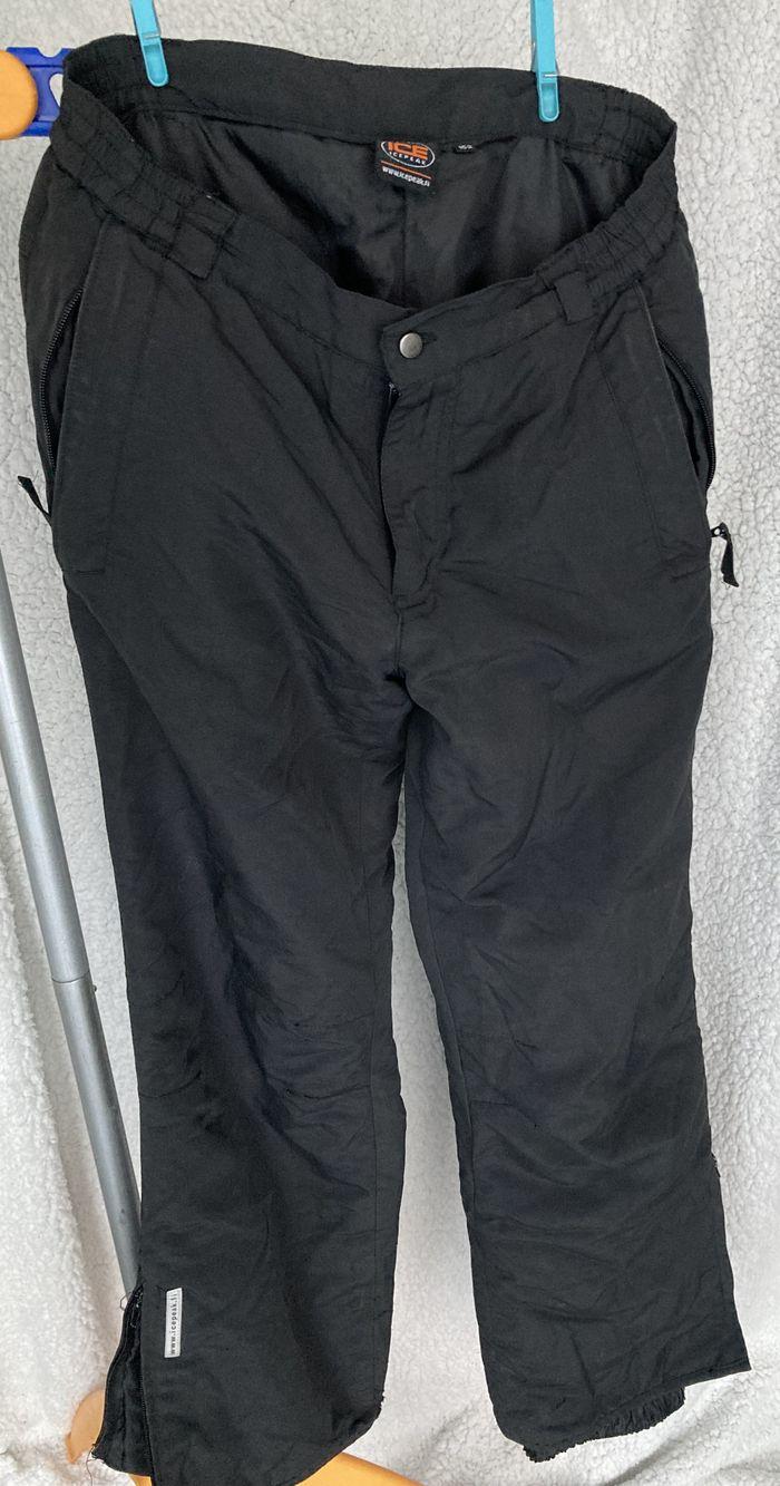 Ensemble pour ski 2 pantalons imperméable +1 paire de moufles mixte 12 ans en bon état - photo numéro 5