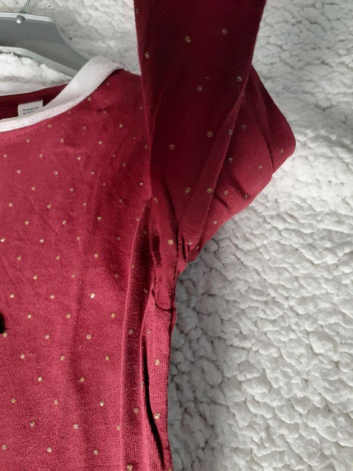 Blouse bordeaux avec points dorés 8 ans Okaïdi - photo numéro 7