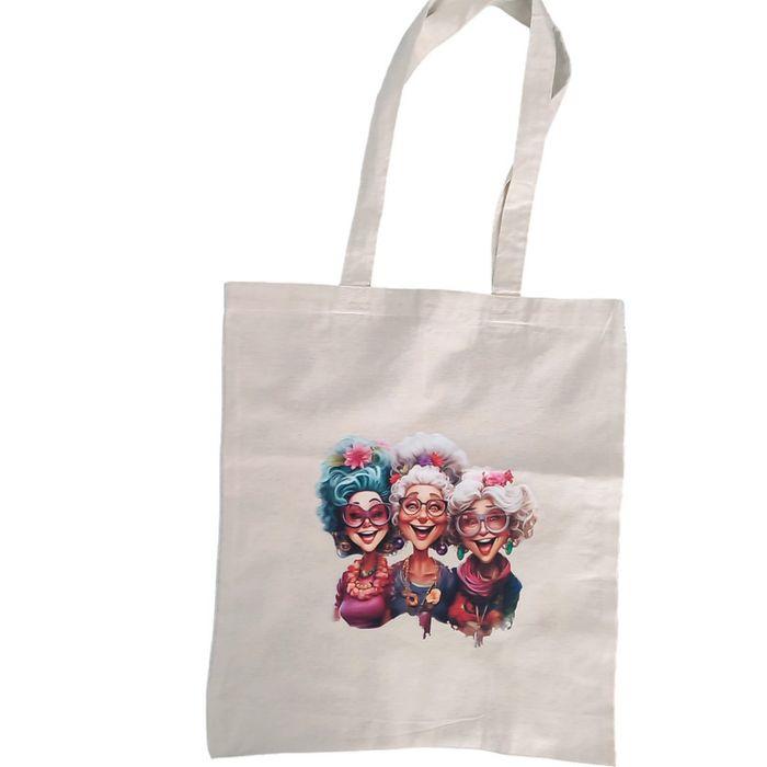 Tote bag coton 3 Drôles de dames - photo numéro 1