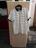 Polo rayé marron taille XXL