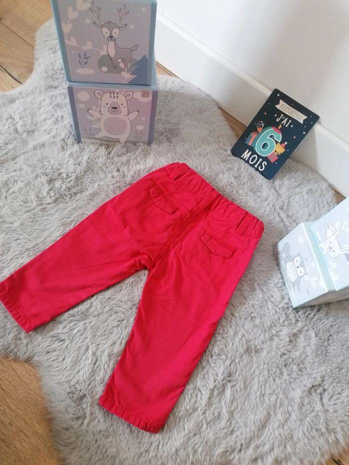 Pantalon rouge Obaïbi 6 mois - photo numéro 2