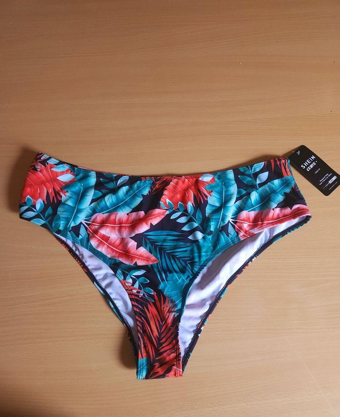 Tankini tropical à manches courtes Neuf avec étiquette multicolore Femme taille 50 marque Shein 🍬 - photo numéro 4