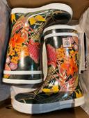 Bottes de pluie aigle fille fleurs vertes