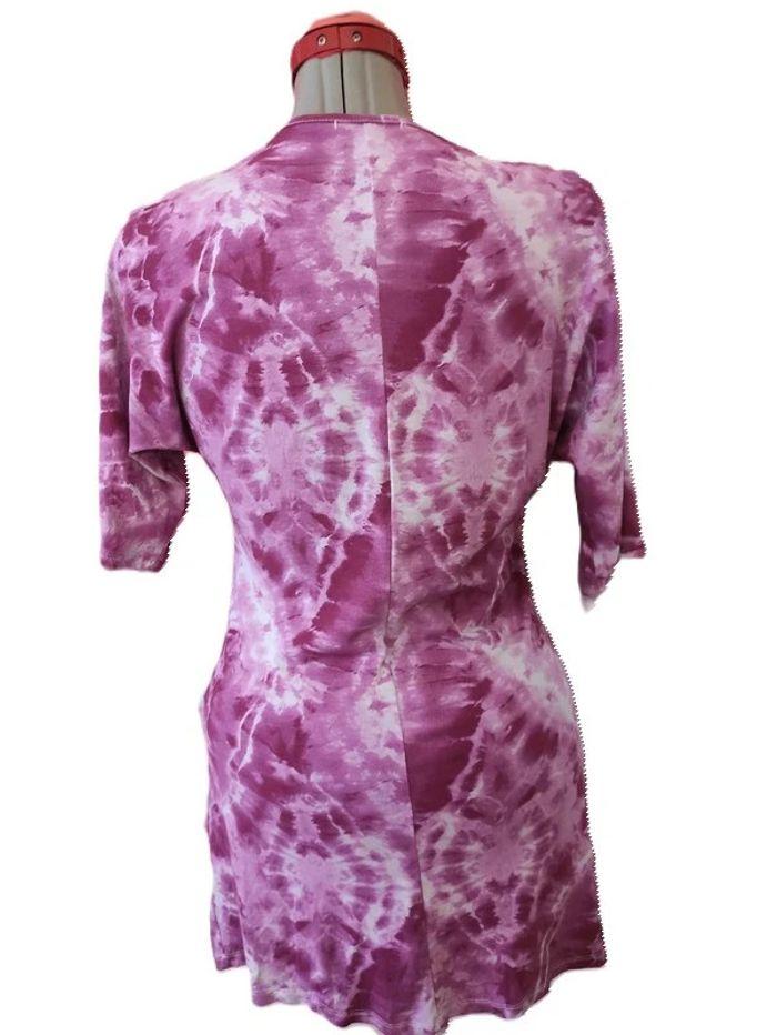 Robe violette imprimée décorée Anna Mur Taille M - photo numéro 3