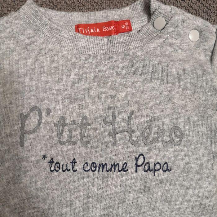 Pull gris clair 6 mois - photo numéro 2