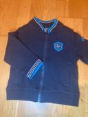 Sweat zip bleu marine