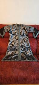 Caftan marocain de soirée, cintré, évasé, taille 36, fait main