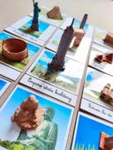 Cartes de nomenclature des 17 grands monuments du monde Montessori