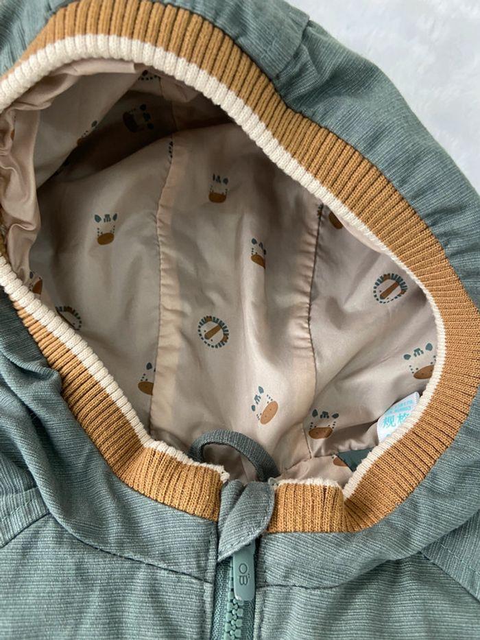 Veste blouson + gilet amovible kaki beige Obaibi  6 mois 68 cm comme neuf - photo numéro 3