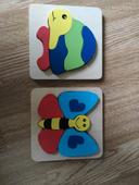 Lot de deux puzzles en bois