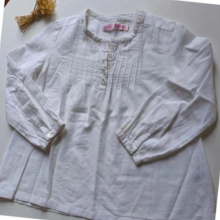 Blouse blanche coton 5 ans - photo numéro 5